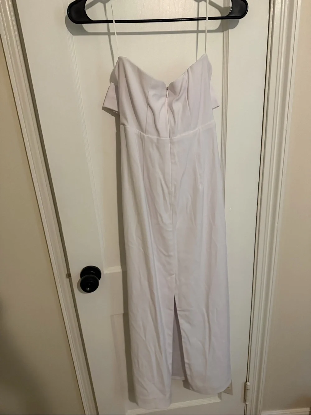 Abercrombie & Fitch White Strapless Maxi Dress with Bow